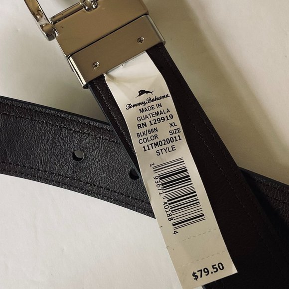 TOMMY BAHAMA Men's Reversible Black/Brown Belt NWT Size XL 42-44 - Picture 8 of 8
